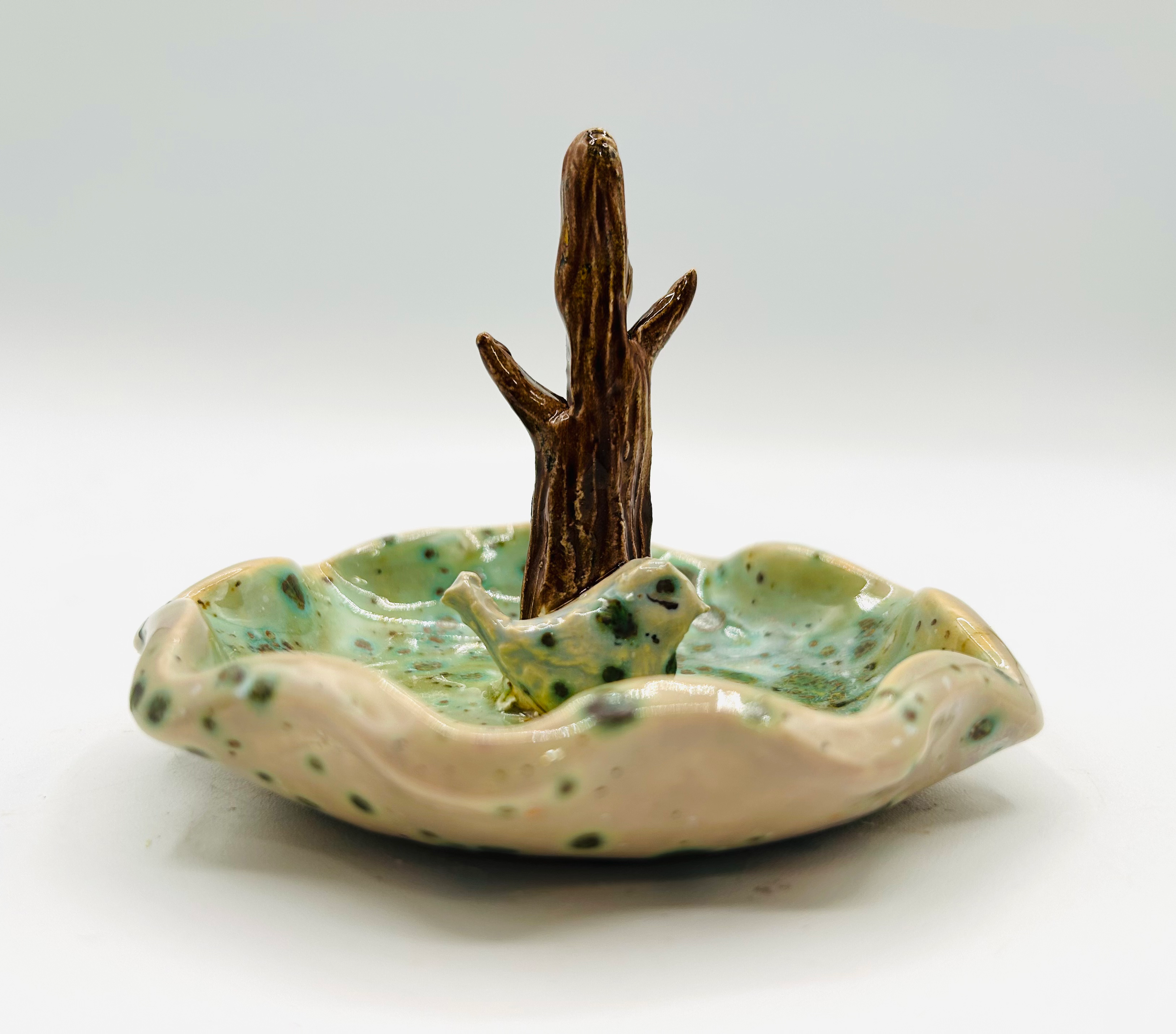 Bird branch ring dish 
