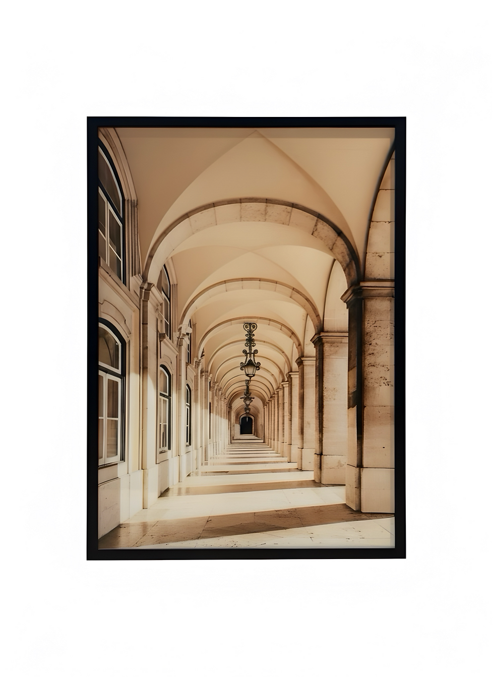 Endless Arches wall art painting with architectural archway design