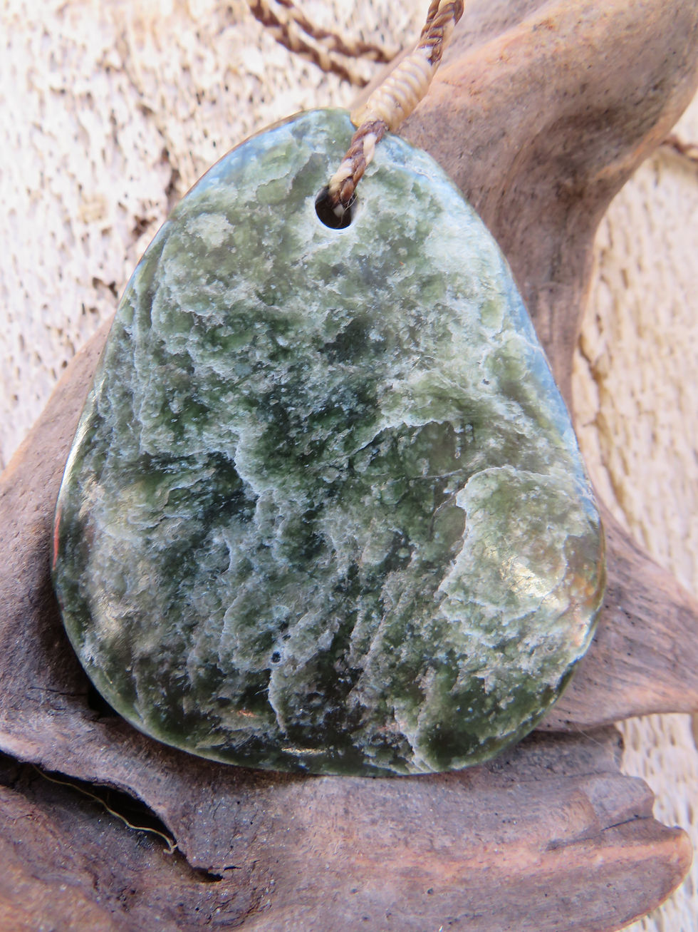 Thumbnail: Kawakawa Jade Pebble-Form Pendant