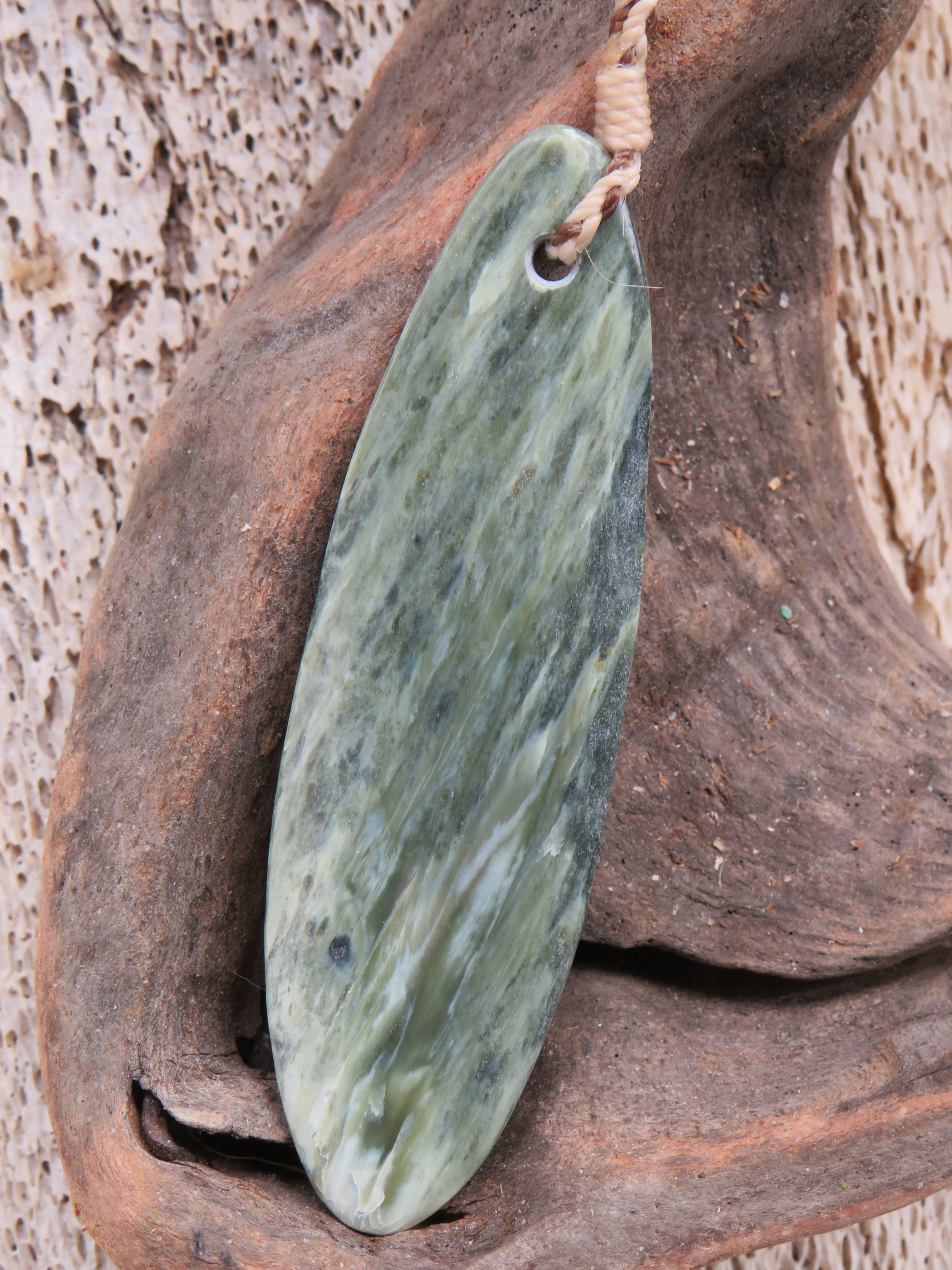 Griffin Creek Patterned Inanga Roimata Pendant