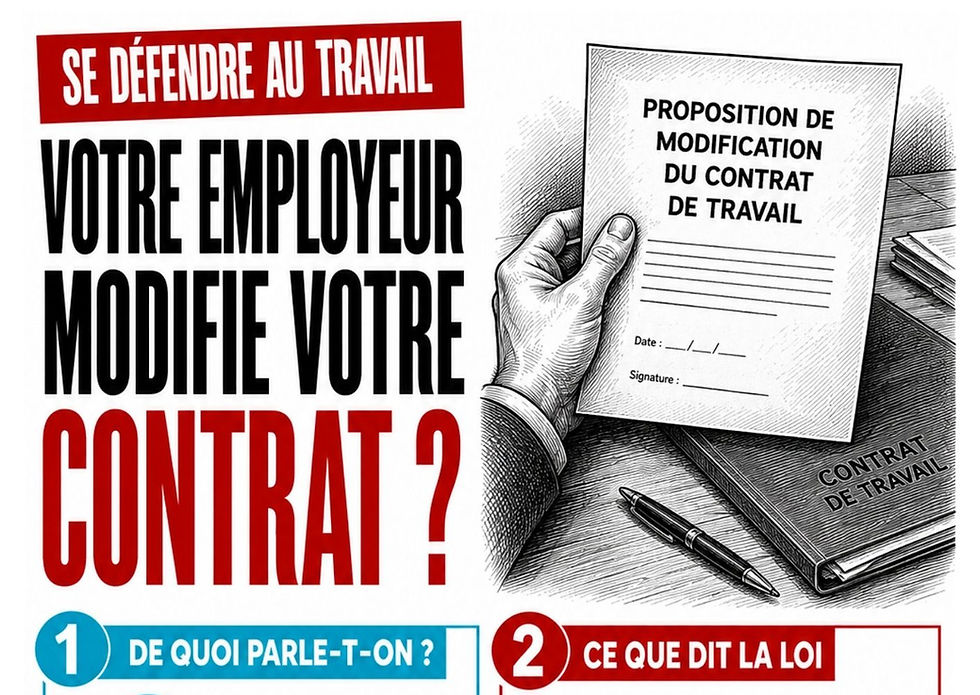 ⚖️VOTRE EMPLOYEUR MODIFIE VOTRE CONTRAT ? DE QUOI PARLE-T-ON ?
