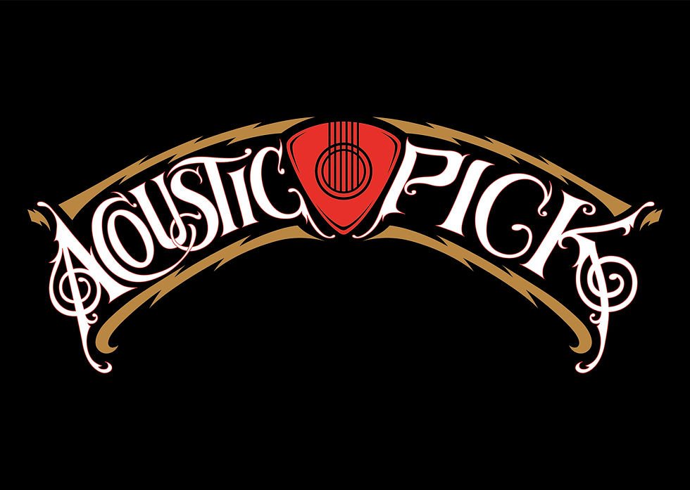 Logo Acoustic Pick - Negativo Blanco Dor