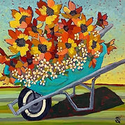 Wheelbarrow of Flowers_Christiansen_Art