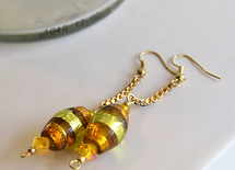 Green Gold Earrings