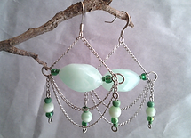 Green Chandelier Earrings