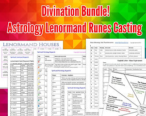 An Etsy store thumbnail for a printable pdf of Astrology Keywords