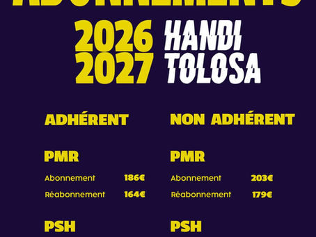 Campagne d'adhésion et d'abonnement 2026/2027