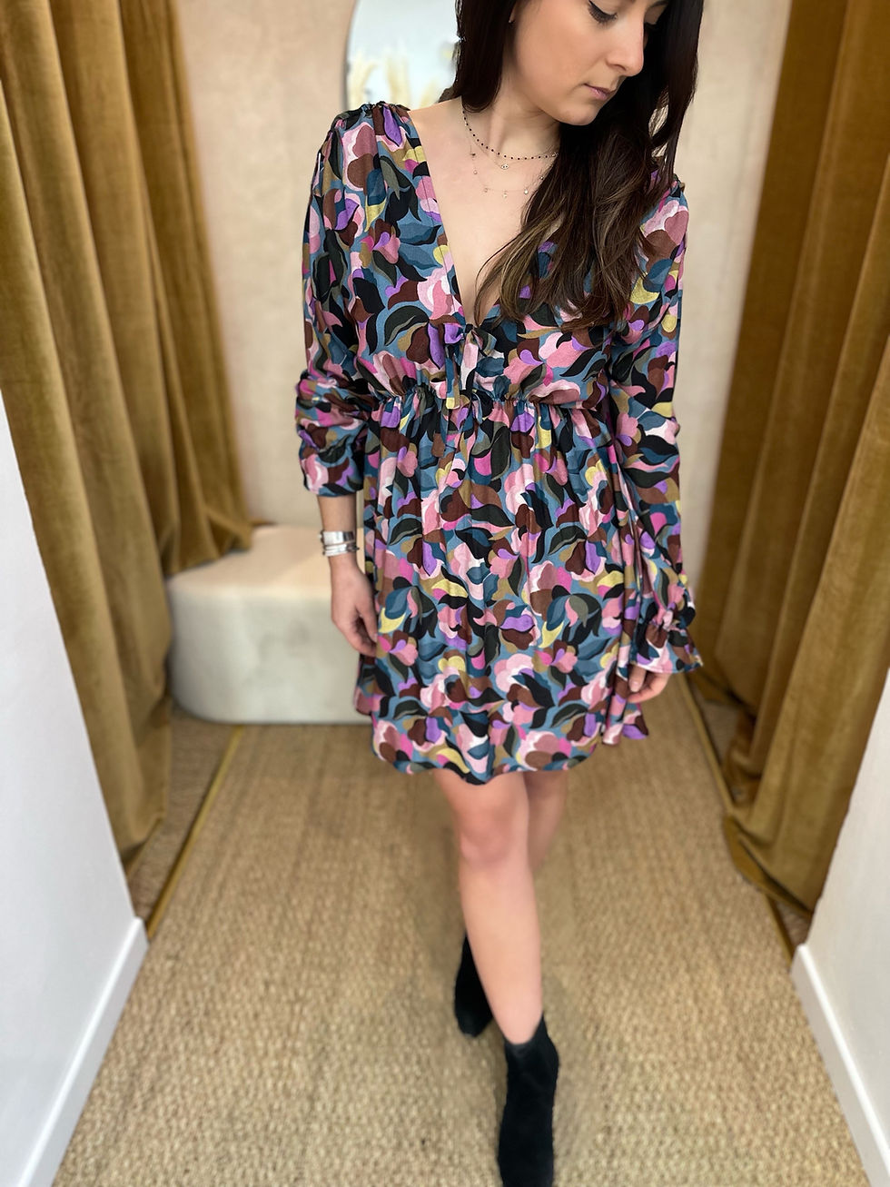 Miniature : Robe Lola pétales violet 