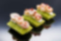 Financiers roquette, crème légère citronnée et noix de pétoncle