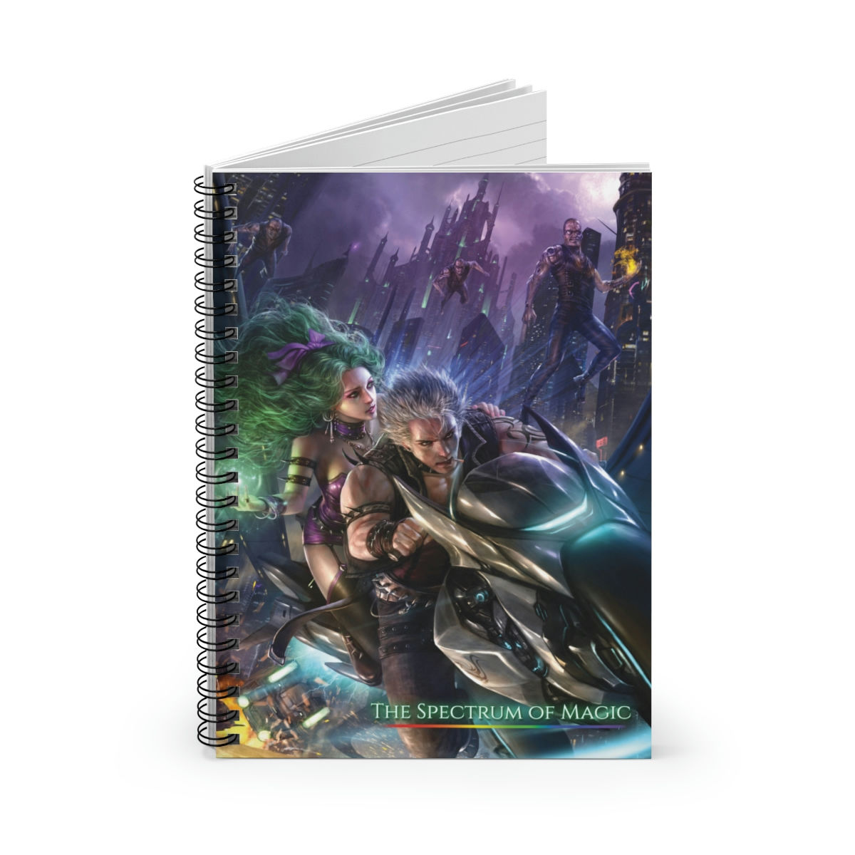 The Spectrum of Magic - 'Fragments of Light' Spiral Notebook (Ruled Line)