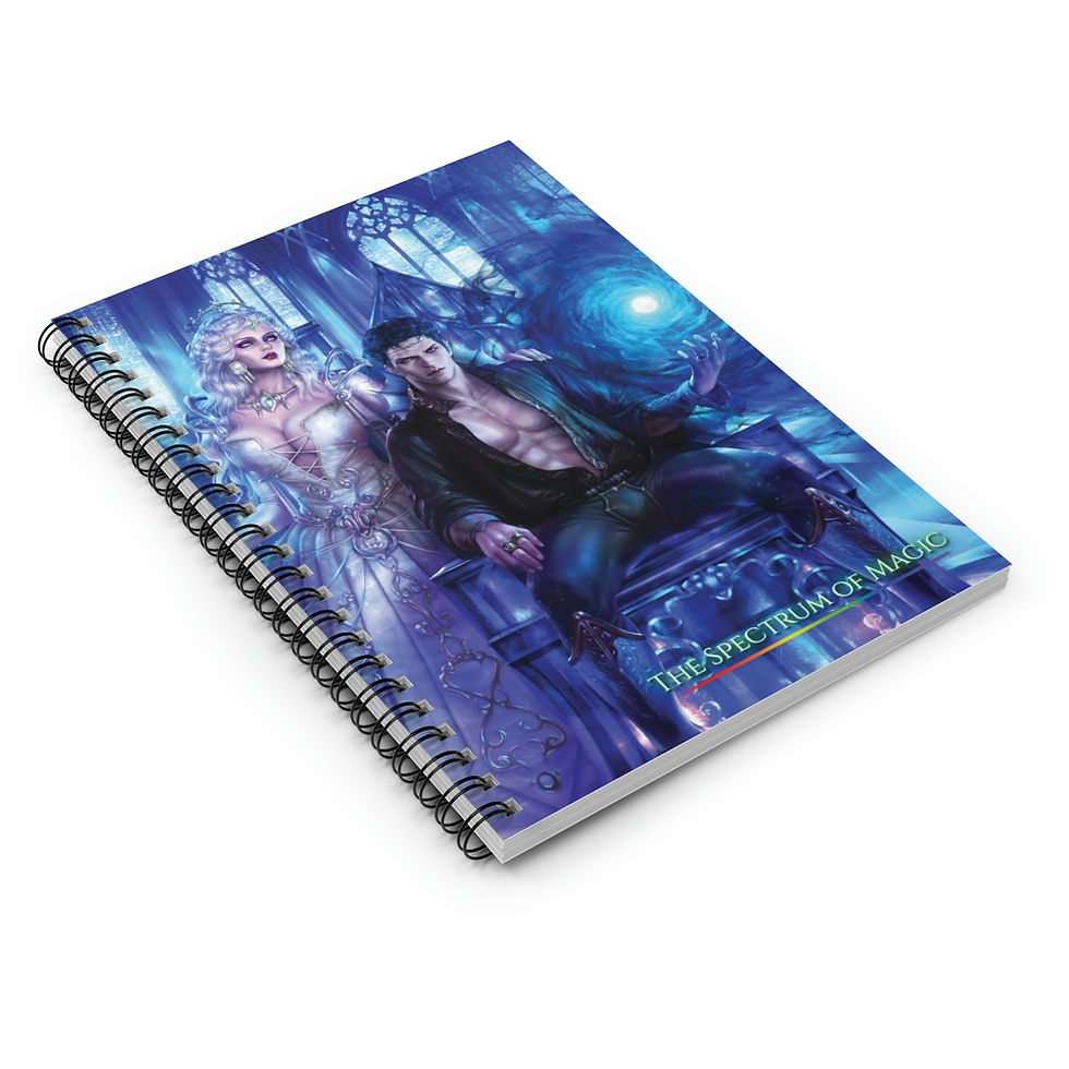 Thumbnail: The Spectrum of Magic - 'Fragments of Time' Spiral Notebook (Ruled Line)
