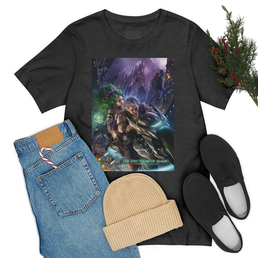 Thumbnail: Fragments of Light (The Spectrum of Magic) - Unisex Jersey Short Sleeve Tee