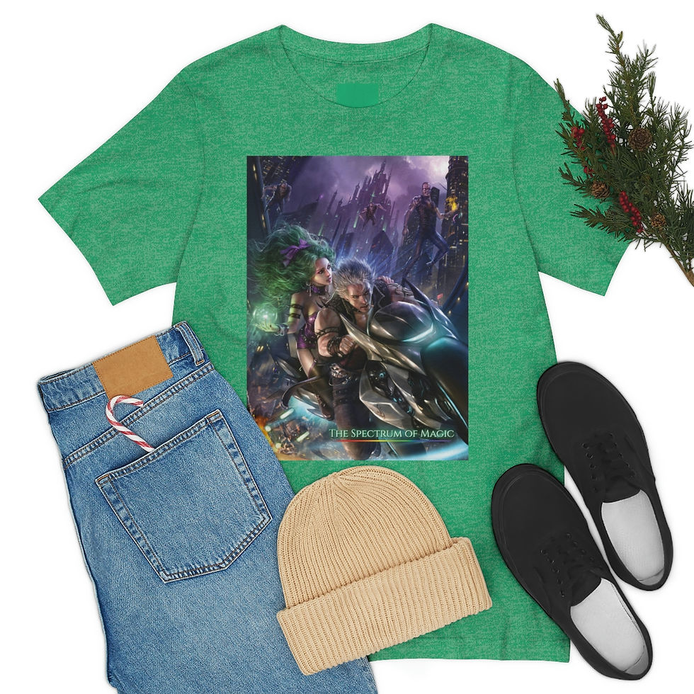 Thumbnail: Fragments of Light (The Spectrum of Magic) - Unisex Jersey Short Sleeve Tee