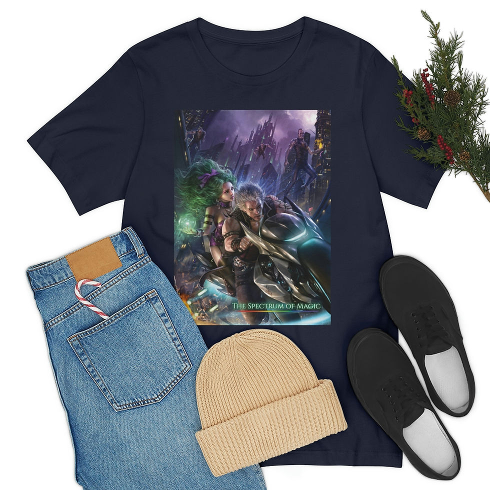 Thumbnail: Fragments of Light (The Spectrum of Magic) - Unisex Jersey Short Sleeve Tee