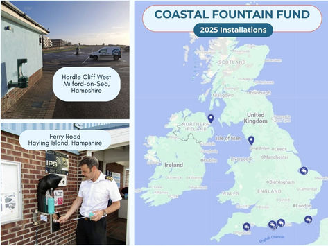 Eight new coastal water bottle refill stations installed in 2025