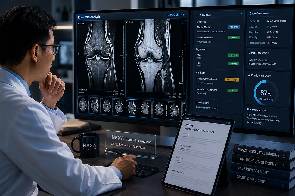 Orthopedic MRI imaging review during remote medical second opinion
