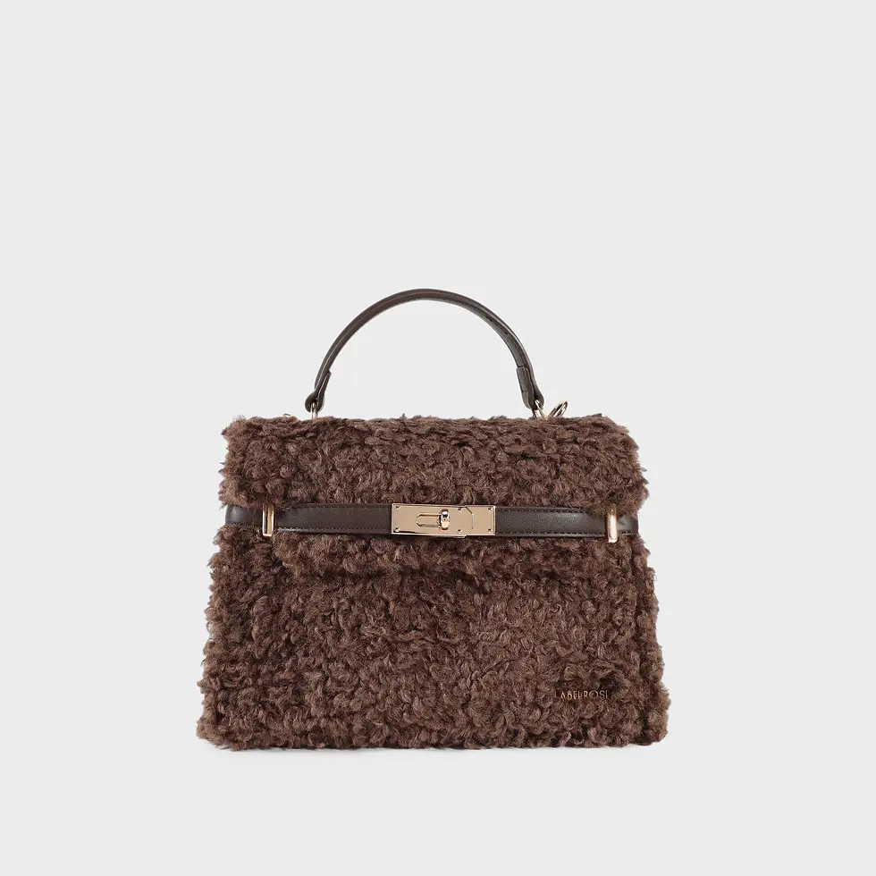 Borsa a mano GRACE TEDDY- DARK BROWN