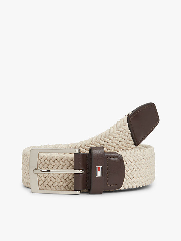 Tommy Hilfiger Cintura elastica con fibbia quadrata - Classic Beige/Tan