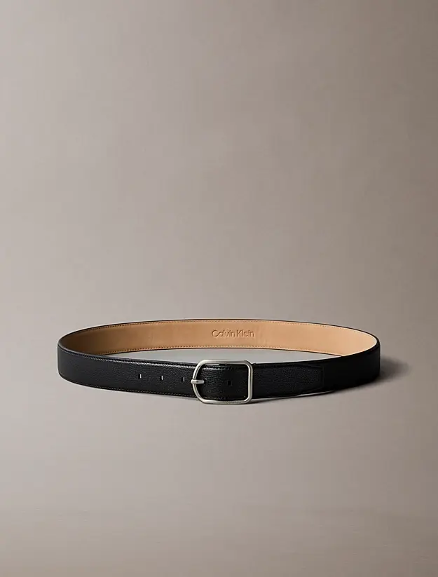 Miniatura: Calvin Klein Cintura in pelle pieno fiore - Black
