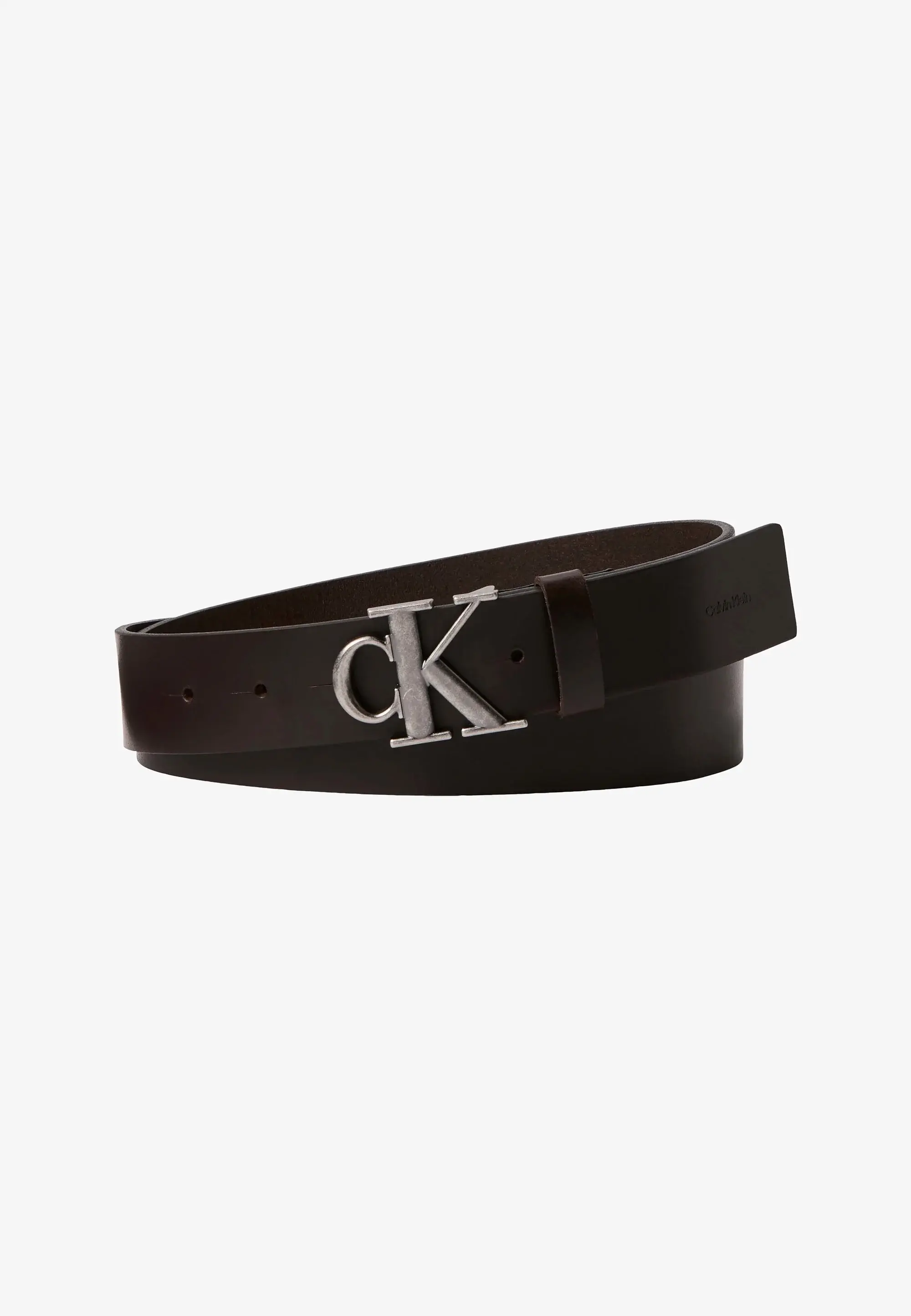 Calvin Klein Cintura uomo - Dark brown/antique silver