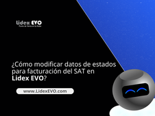 ¿Cómo modificar datos de estado SAT en Lidex EVO?