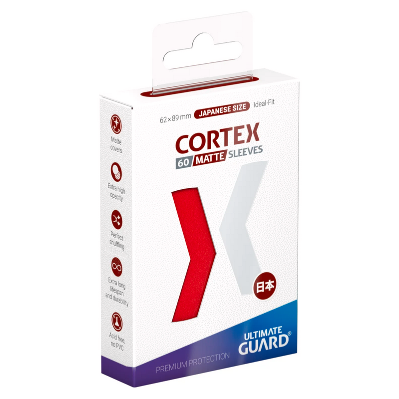 Red - Japanese Ideal-fit Matte Cortex Sleeves (Ultimate Guard)