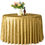 Thumbnail: Luxury table cloth hire in dreamy gold colour 