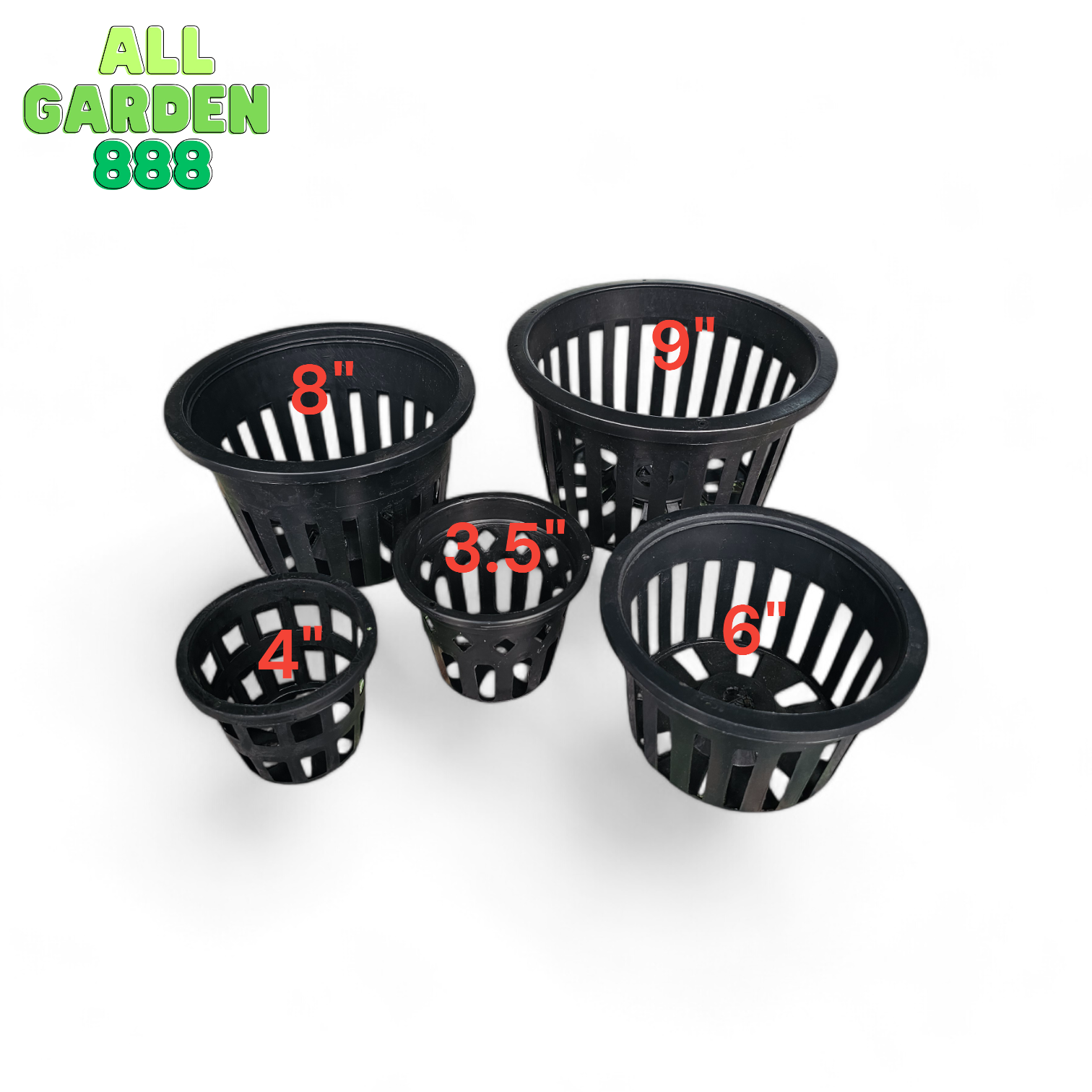 Orchid round pot black 3.5"/4"/ 6"/ 8"/ 9"