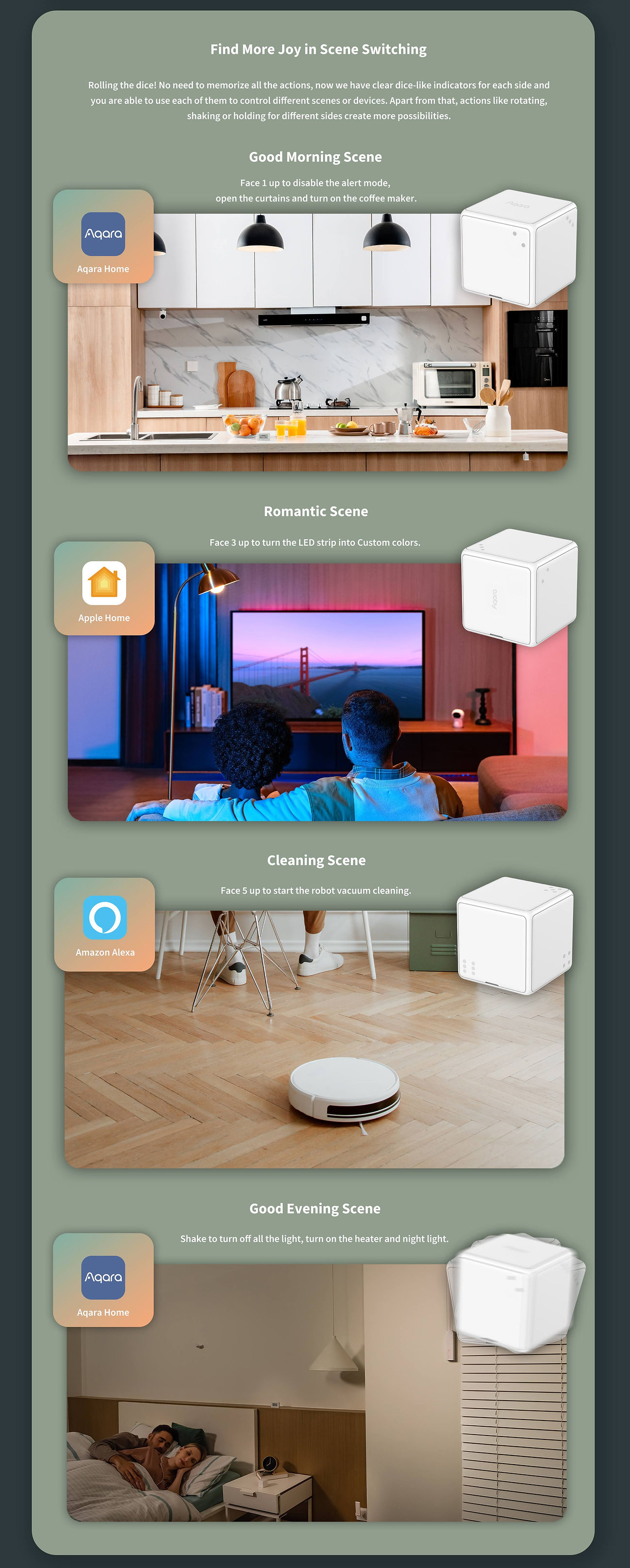 Aqara Cube T1 does not require you to memorise all the actions, now we have clear dice-like indicators for each side and you 