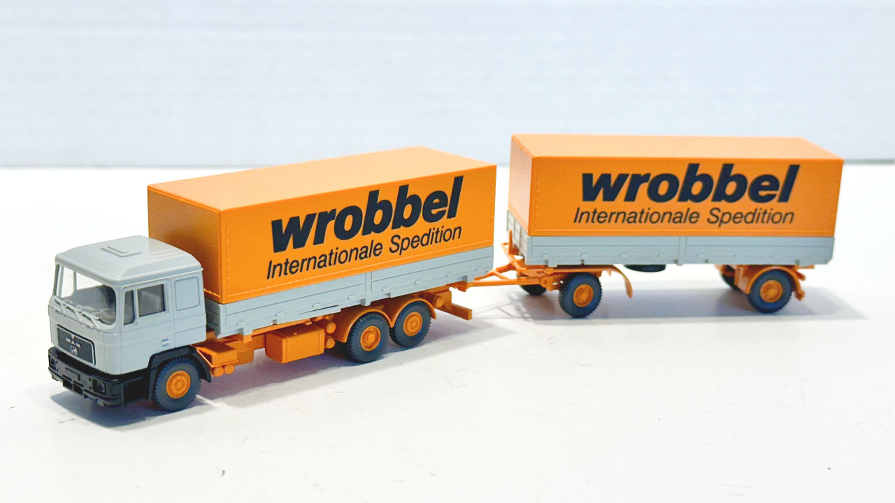 1:87 - Wiking truck+trailer WROBBEL -very good