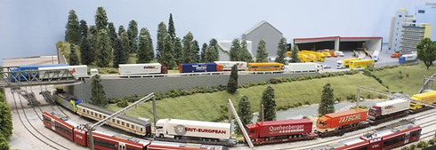 Evropský modelový vlak OBB krajina