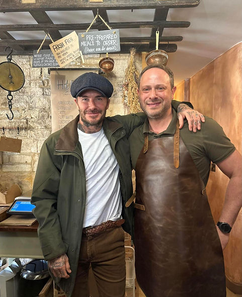 David Beckham Cotswolds butcher shop visit