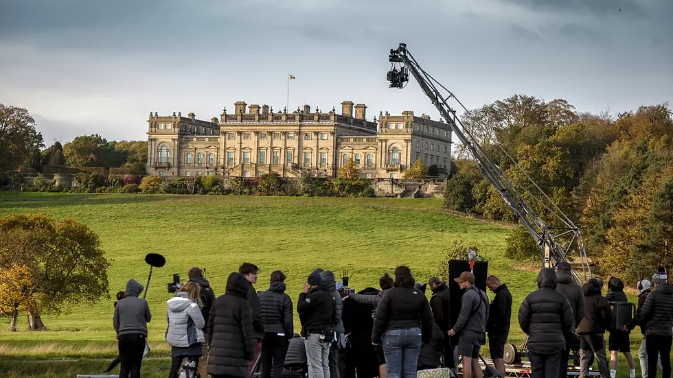 Highclere Castle being filmed for Downton Abbey Season 2_