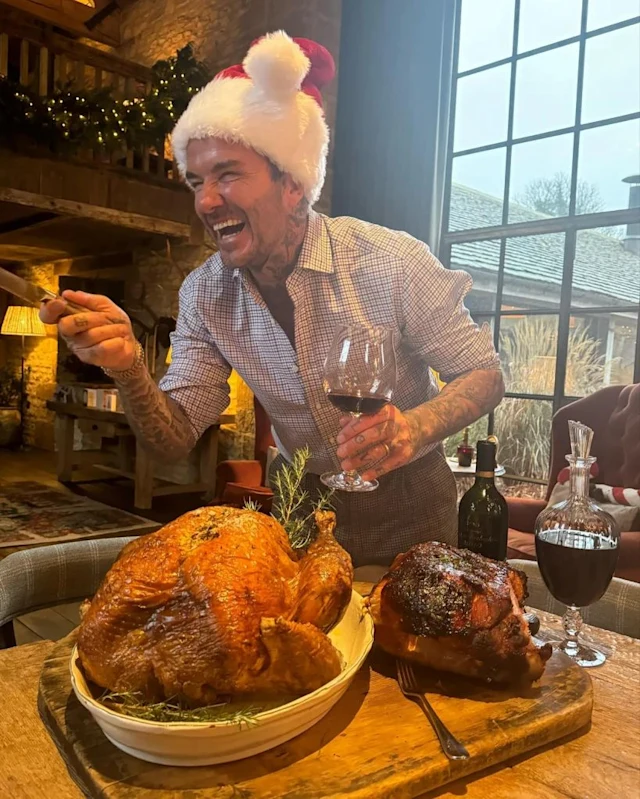 Former footballer David Beckham in joyous mood at Cotswolds home during Christmas - - based in the near Beyonce and Jay-Z Cotswolds Wiggington