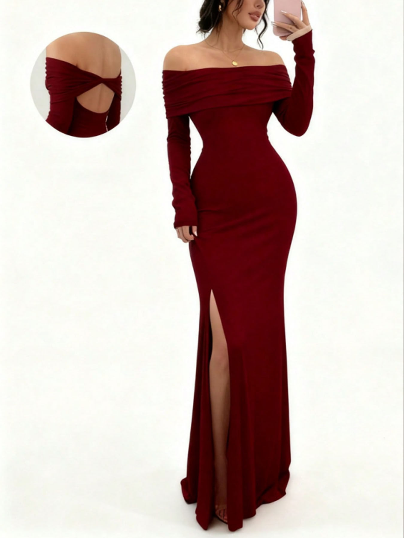 Vestido Feminino Ombro a Ombro Elegante.
