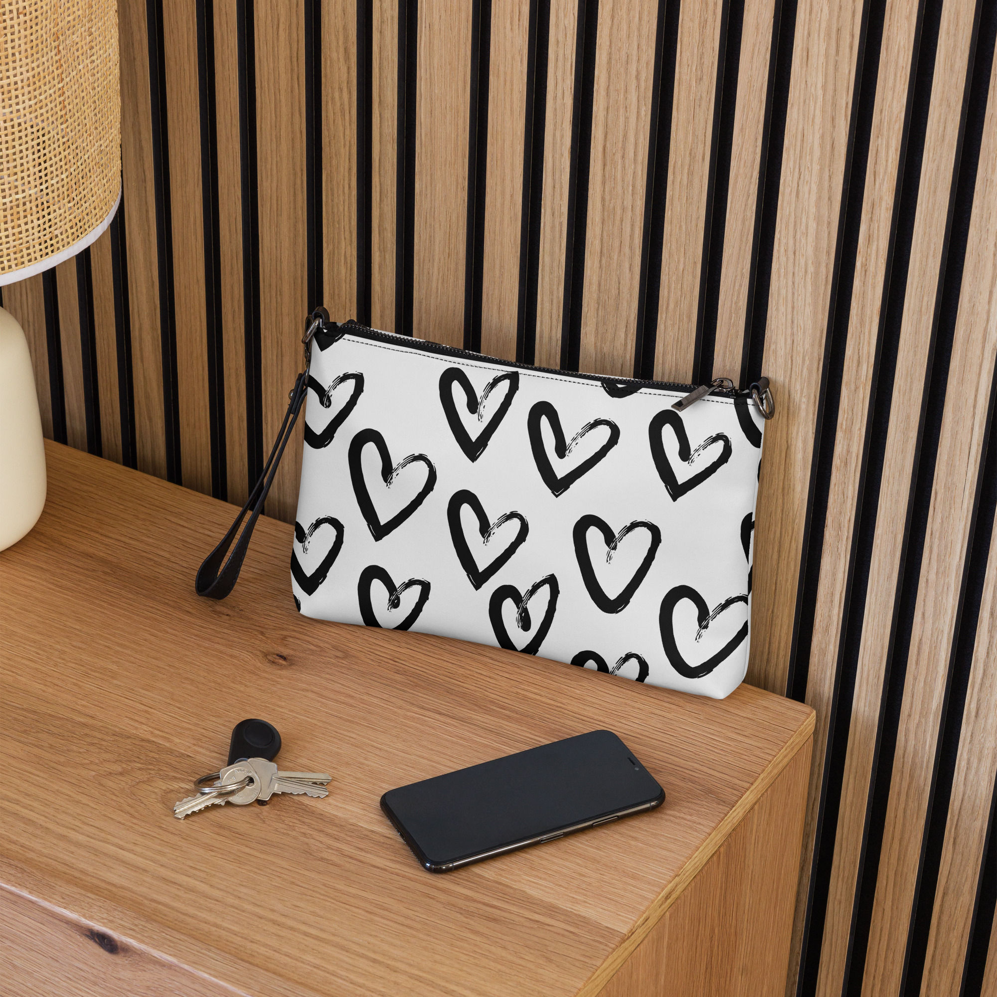 Crossbody bag doddle hearts