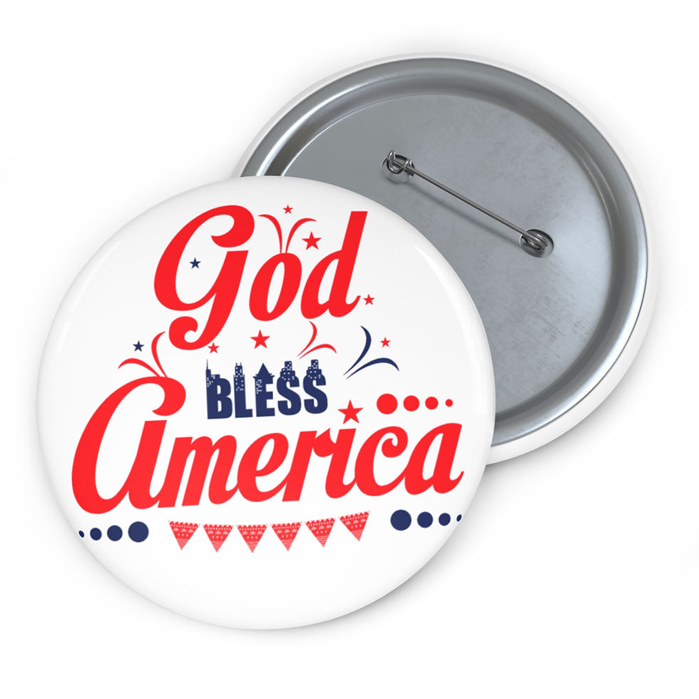 Thumbnail: Button: GOD BLESS AMERICA PATRIOTIC 