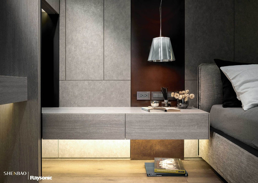 臥室壁板 L107皮革灰