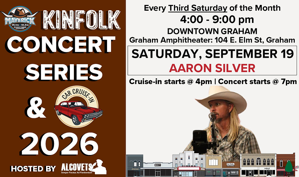 Kinfolk Concert and Car Cruise-in: Aaron Silver