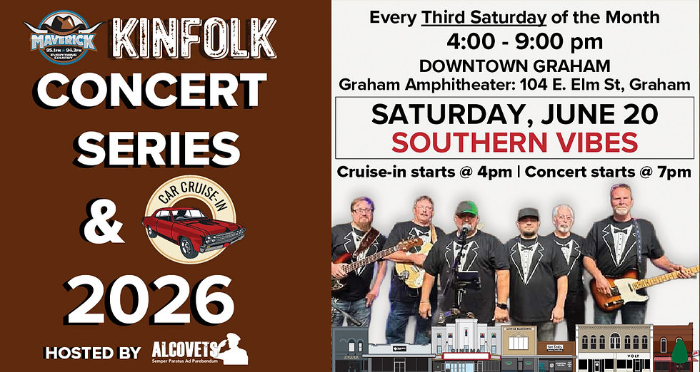 Kinfolk Concert and Car Cruise-in: Southern VIBES