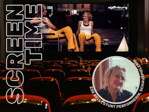 Screenshot aus „Double Dare" mit Zoë Bell, der anlässlich des Tributs auf dem 33. Filmfest Oldenburg zu sehen ist