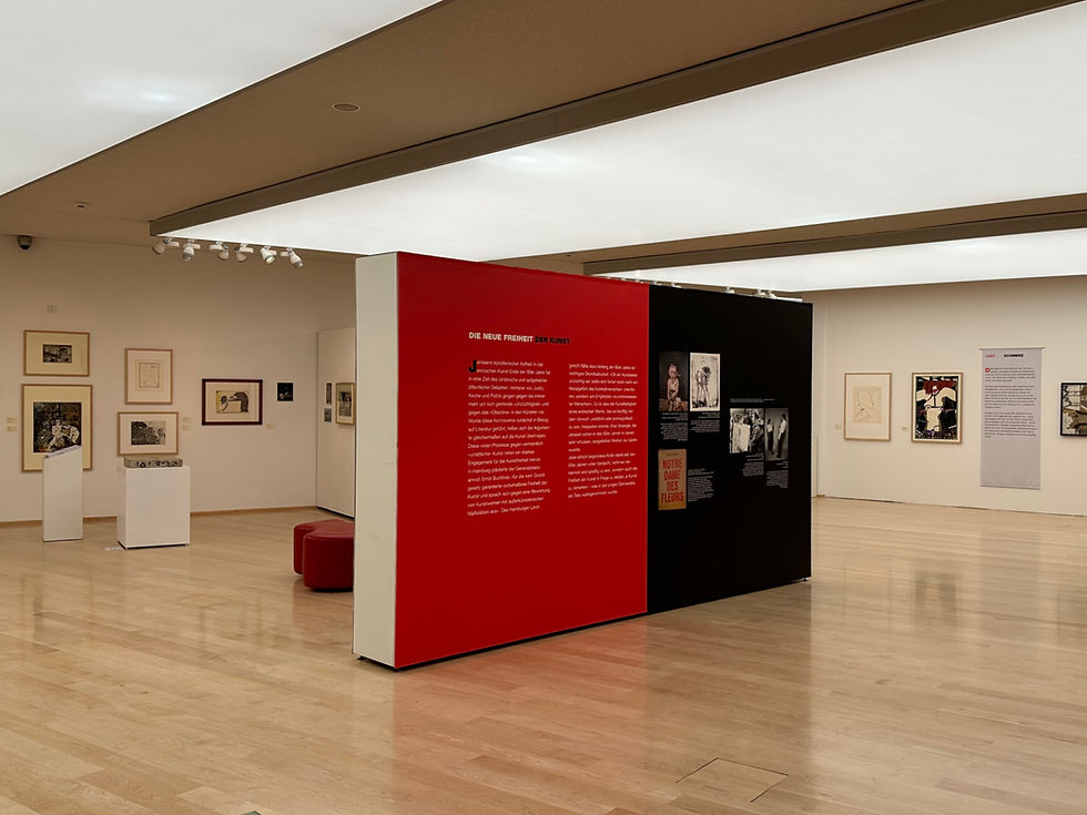 Szene aus einer Ausstellung des Horst-Janssen-Museums in Oldenburg, Partnermuseum des Studiengangs „Museum und Ausstellung“ am Institut für Materielle Kultur an der Carl von Osssietzky Universität