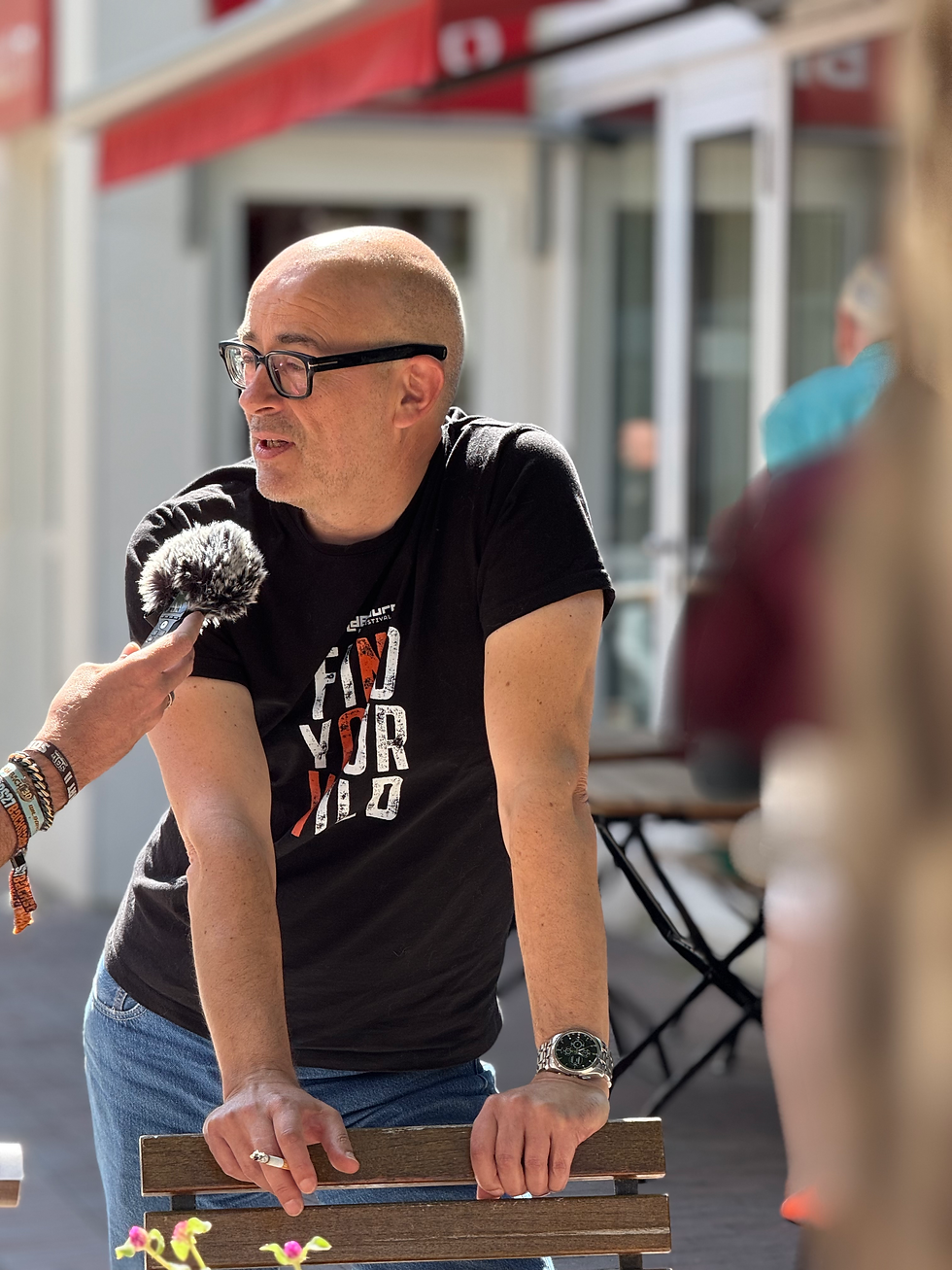 Festivalchef Torsten Neumann bei der Pressekonferenz zum 32. Internationalen Filmfest Oldenburg mit Torsten Neumann im Casablanca Kino Oldenburg