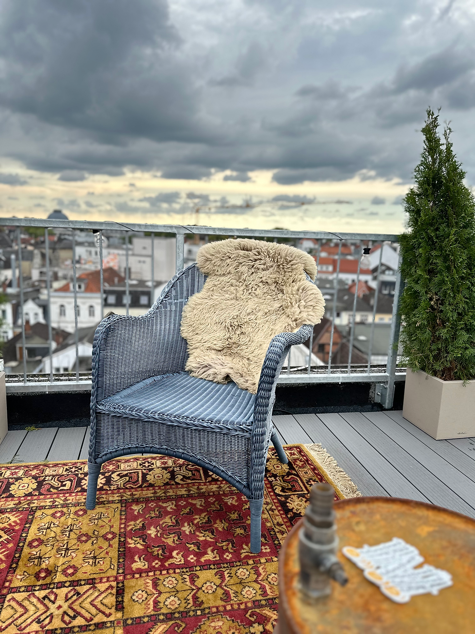 Der Kulturschnack Interview-Sessel auf dem Rooftop des Filmfestes Oldenburg