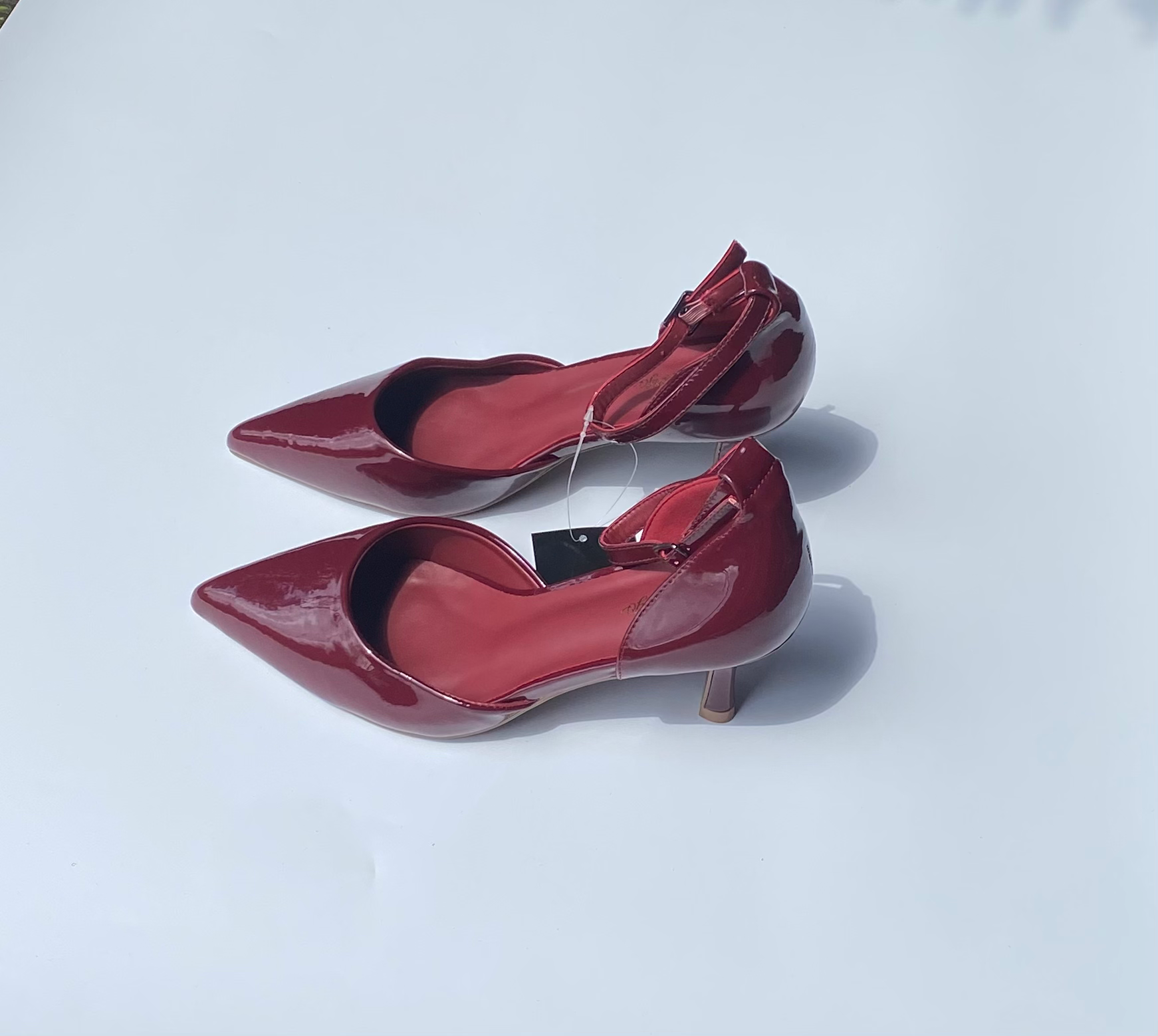 Senah Mango Sandals Heels shoes -Burgundy