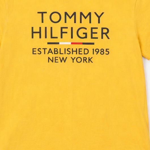 Thumbnail: Tommy Hilfiger Logo Crew Neck T-Shirt - yellow 