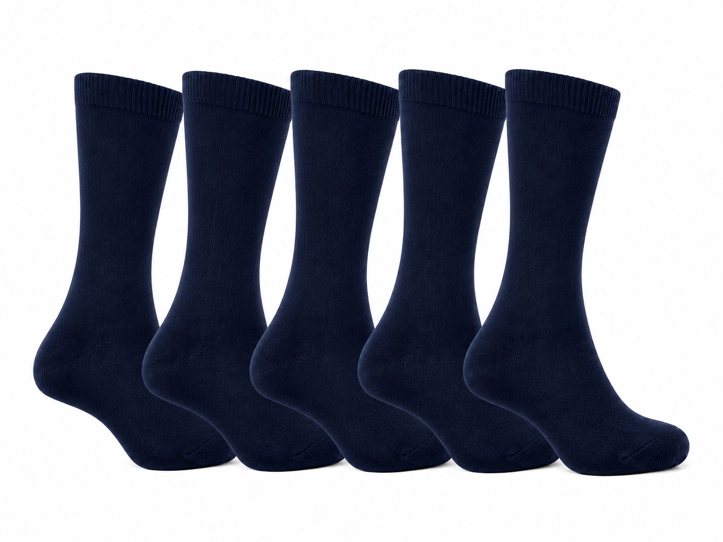 LARK 5in1 Cotton Rich Crew Back To School Socks -Navy 