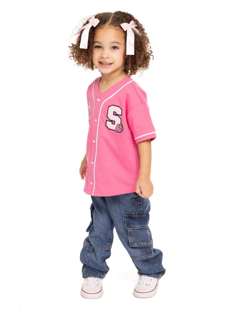 Thumbnail: Strawberry Shortcake Toddler Button Down Baseball Jersey with Short Sleeves