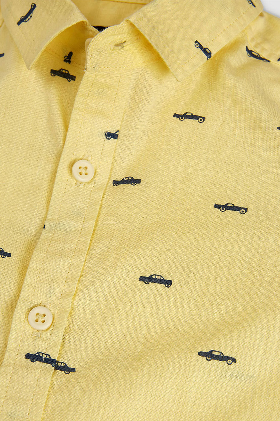 Thumbnail: Next Cotton Short  shirt with car print, Yellow/Black Car Logo Standard Shirt