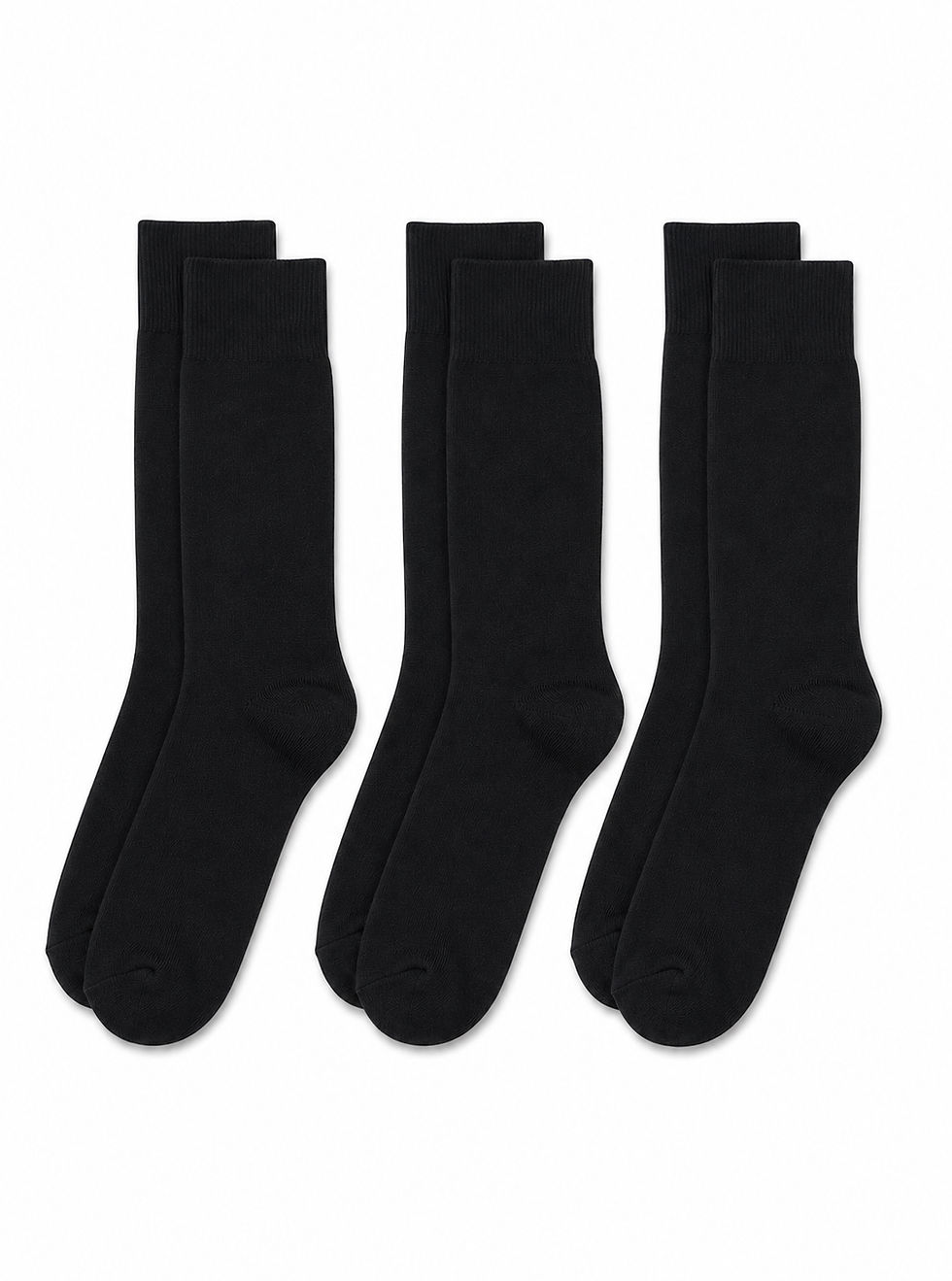 Thumbnail: BAY 6 Crew Unisex Cotton Rich 3in1 Back to School Socks -Black 